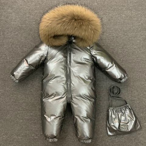 Chaqueta gruesa de invierno-30C para niños y niñas, ropa cálida exterior, chaqueta de invierno para chico, prendas de vestir exteriores rusas, pelele, abrigos ► Foto 1/6