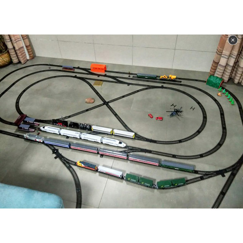 Escena de pista Diy para niños, accesorios, cueva, estación de cruce de ferrocarril, resistencia de carretera, juguete de simulación, Tren Eléctrico ► Foto 1/6