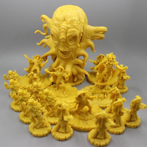 Cthulhu-miniaturas de juego de la guerra de las galaxias, gran Cthulhu para gatear, señal del caos, color amarillo, cabra negra ► Foto 1/6