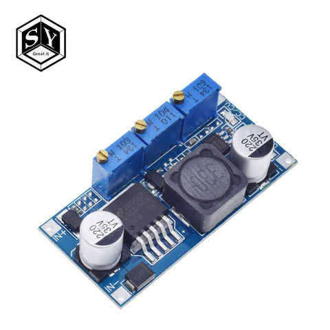 1 piezas grande LM2596 Controlador LED DC-DC paso abajo ajustable CC/CV de la fuente de alimentación de cc cv ► Foto 1/5