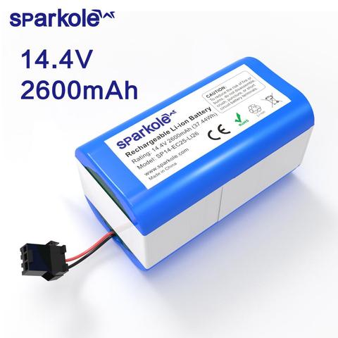 Sparkole-Batería para robot aspirador, pila de ión de litio de 14.4V, capacidad de 2600 mAh, compatible con aspiradora Conga Excellence 990 Ecovacs Deebot N79 N79S DN622 Eufy RoboVac 11 11S RoboVac 30 etc ► Foto 1/6