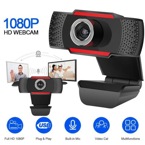 Cámara Web Digital con micrófono para ordenador, Webcam USB Full HD 1080P, giratoria para ordenador portátil, PC y tableta ► Foto 1/6