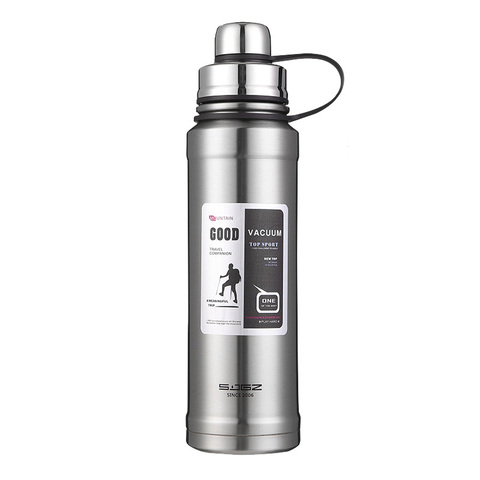 Termo de acero inoxidable de 800ML, botella de agua deportiva, termo de vacío aislado, portátil, de viaje, para bebidas térmicas al aire libre ► Foto 1/6