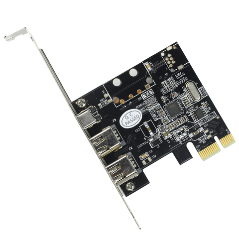 Firewire-tarjeta de expansión PCIe 1394A de 3 puertos, adaptador PCI Express a IEEE 1394, controlador de 2x6 pines y 1x4 pines para PC de escritorio ► Foto 1/6