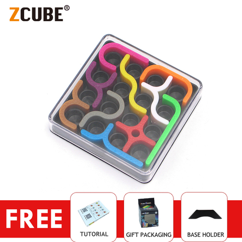 ZCUBE creativo 3D inteligencia 3x3x3 Mini puzle de serpiente loco curva juegos línea geométrica matriz rompecabezas juguetes para niños aprendizaje ► Foto 1/6