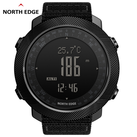 En el borde norte de los hombres deporte Digital Reloj horas corriendo natación ejército militar relojes altímetro barómetro brújula impermeable 50 m ► Foto 1/6