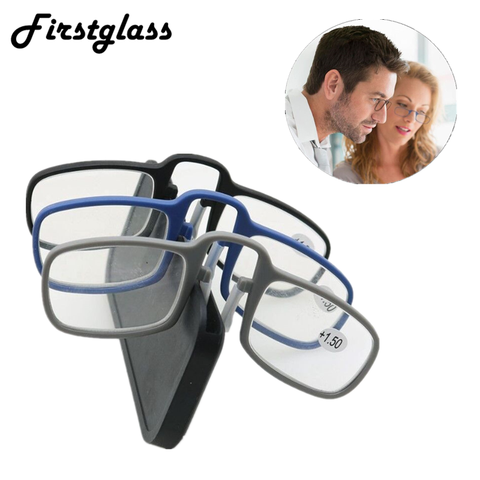 Mini gafas de lectura adhesivas para hombre y mujer, anteojos para leer con Clip en la nariz, para presbicia, con marco de vidrio, color negro, Unisex, 2022 ► Foto 1/6