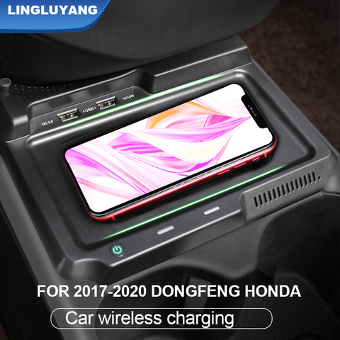 Placa de carga inalámbrica para coche Honda CRV 2017, 2022, 2022, 2022, control central, cargador de teléfono QI ► Foto 1/5