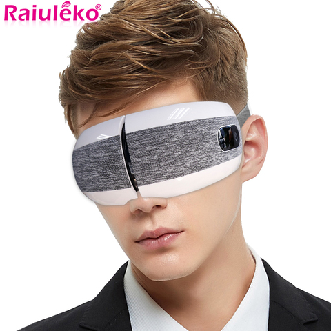 Masajeador de ojos con Bluetooth, mascarilla musical magnética con calefacción de presión de aire, masaje de vibración, gafas de relajación, dispositivo eléctrico para el cuidado de los ojos CC ► Foto 1/6