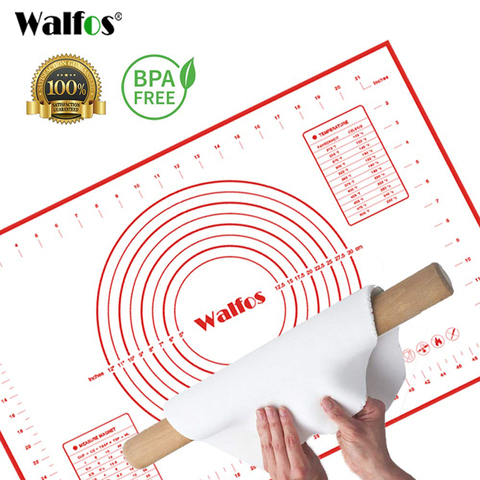 WALFOS 1 piezas no Stick laminación esterilla para masa para hornear de silicona alfombras y revestimientos de horno tapete de silicona para pasta accesorios para hornear ► Foto 1/6