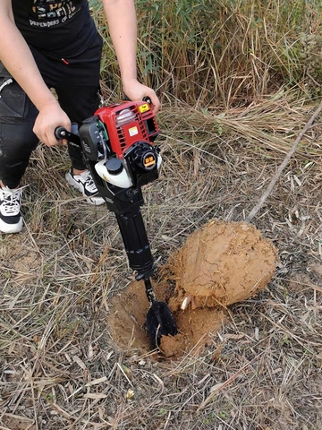 Cavador de árboles mini excavadora gasolina elegir zanjas cavando roto piedras fertilizar árboles frutales máquina para cortar raíces ► Foto 1/6