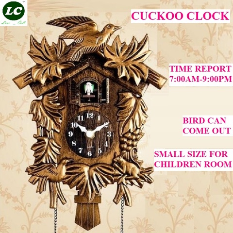 Reloj de pared de cuco para sala de estar reloj despertador diurno de cuco de pájaro, decoración moderna de unicornio, alarma de casa ► Foto 1/6