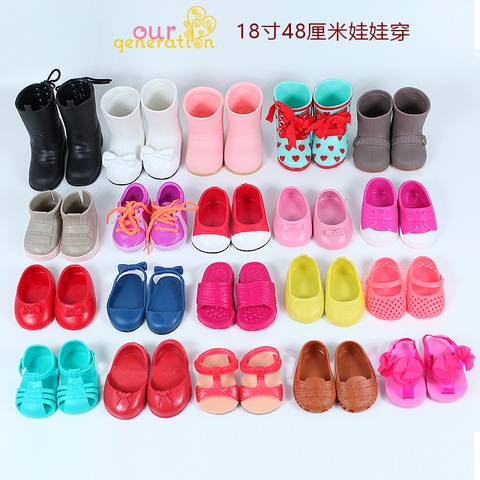 Zapatos para muñecas de 46cm, accesorios, zapatos para niñas de 18 pulgadas y 46cm ► Foto 1/6
