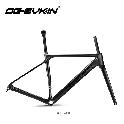 OG-EVKIN-Cuadro de fibra de carbono para bicicleta de carretera, marco de ciclismo con disco de freno UD BB86, Di2, abrazadera de horquilla XS, S, M y L, de 1-1/8 y 1-1/2 pulgadas, CF025 T1000 ► Foto 1/6