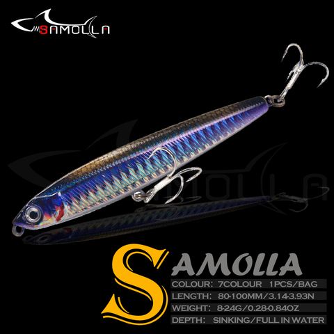 Señuelo de pesca Pencil hundimiento pesas 10-24g Pesca de lubina equipo de accesorios de pesca señuelos de peces de agua salada cebo de pesca ► Foto 1/6