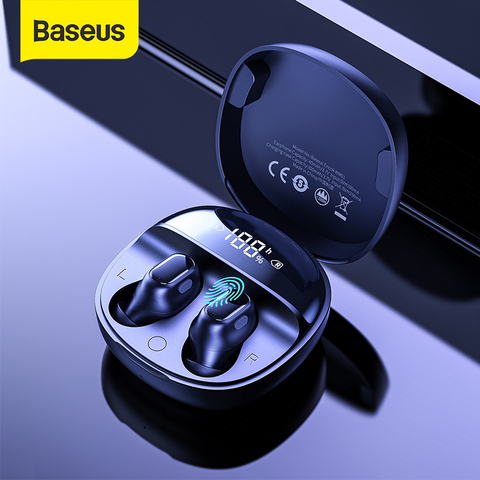 Baseus WM01 Plus-auriculares TWS, inalámbricos por Bluetooth 5,0, auriculares estéreo deportivos a prueba de agua con pantalla Digital LED ► Foto 1/6