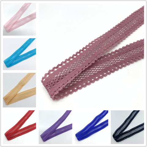 5 yardas/lote 15mm elástico cinta en cuadrícula doble banda elástica Spandex para coser encaje banda de cintura de accesorios de prendas de vestir ► Foto 1/6