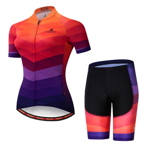 Juego de traje de Ciclismo MILOTO Pro Team 2022, iam Ropa Ciclismo, bicicleta de montaña, Ciclismo, bicicleta de carretera para mujer, conjunto de bicicleta Uniforme ► Foto 1/6