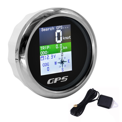 Velocímetro de GPS para coche para barco con antena GPS, odómetro ajustable, voltímetro de 9-32V, pantalla TFT, resistente al agua ► Foto 1/6