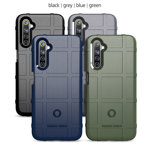 Funda de silicona con escudo resistente para Realme C11 7 6S Realme6 Fundas Military Protect Armor Funda de teléfono para OPPO Realme 6 Pro Case C 11 ► Foto 1/6