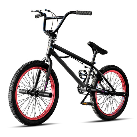 Bicicleta BMX de 20 pulgadas para niños y adolescentes, acrobática de calle de lujo, color rojo/púrpura ► Foto 1/6