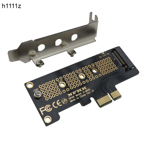 NVMe-tarjeta adaptadora PCIe M.2 NGFF SSD a PCIe x1, con soporte ► Foto 1/4