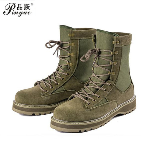 Tamaño 35-45 combate negro botas nos ejército verde botas militares táctico militar bota beige de los hombres botas de combate. ► Foto 1/6