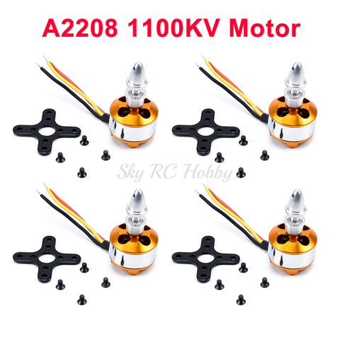 Motor eléctrico sin escobillas para aviones de control remoto, Kit de avión planeador de 1 / 2 / 4 Uds. A2208 KV1100 2208 1100kV ► Foto 1/5