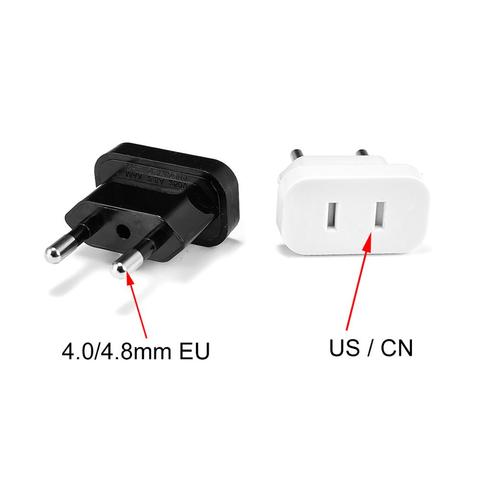 Adaptador de EEUU a EU,Adaptadores US a la UE de Viaje,5 Piezas