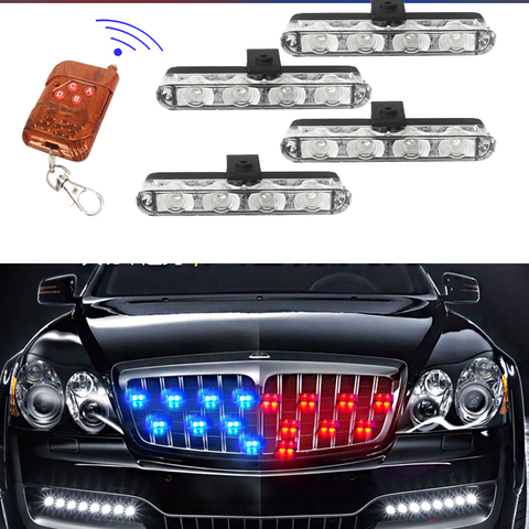 Luces Intermitentes estroboscópicas de policía para coche, flash automático, fso, luz led, intermitente de policía ► Foto 1/6