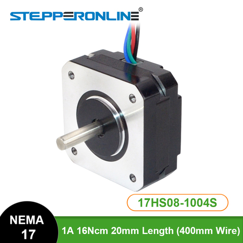 Motor paso a paso Nema 17 17HS08-1004S 20mm 1A 16Ncm (22,6 oz.in) 42 Motor Nema17 paso a paso 4-plomo para DIY impresora 3D CNC XYZ ► Foto 1/6