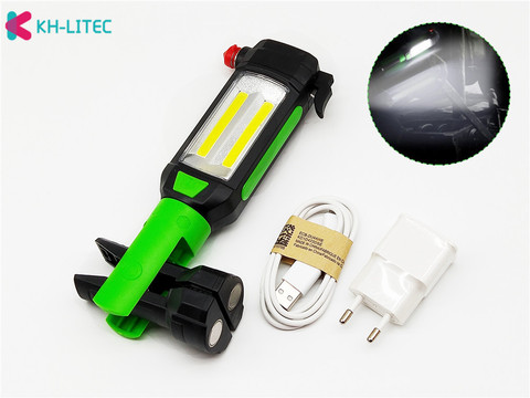 Luz de trabajo de reparación de Coche magnético, linterna LED COB, lámpara portátil de carga USB para Camping, escalada y caza ► Foto 1/6