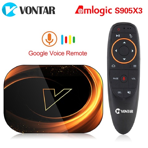 VONTAR-Decodificador de televisor inteligente, caja de televisión de 4GB 128GB 8K, Amlogic S905X3 1080p 4K para Android 9.0 con WiF para caja de TV de 4GB, 64GB y 32GB, 2022 ► Foto 1/6