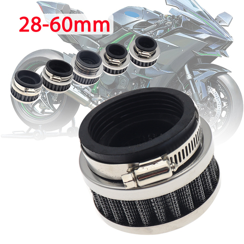 28mm-60mm Universal de acero inoxidable anillo limpiador de filtro de aire para moto para 50cc-250cc motocicleta ATV Pit de la bici de la suciedad ir Kart Scooter ► Foto 1/6