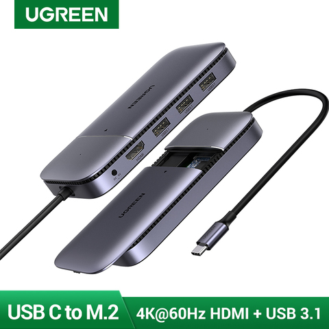 UGREEN-concentrador USB tipo C 3,1 a M.2 b-key HDMI 4K 60Hz USB 3,1 10Gbps USB C HDMI HUB Splitter para MacBook Pro HUB ► Foto 1/6