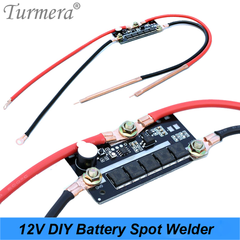 Turmera-controlador de soldador por puntos DIY, 12V, BMS para soldadura de batería 18650 26650 32700, 0,15mm y paquete de batería con bolígrafo de soldadura ► Foto 1/6