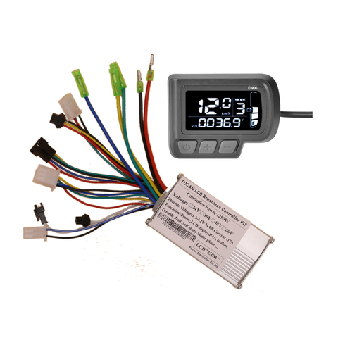 Pantalla LCD de velocidad para bicicleta, controlador para bicicleta eléctrica, 24V, 36V, 48V, EN06 ► Foto 1/1