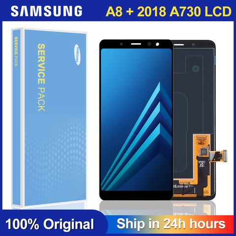 Pantalla LCD Original de 6,0 pulgadas para Samsung Galaxy A8 Plus, montaje de pantalla táctil, pieza de repuesto, A730, A730F, SM-A730F, 2022 ► Foto 1/6