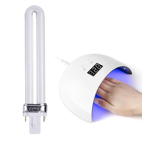 Tubo de bombilla de luz UV en forma de U lámpara UV de repuesto para secador de uñas 9W lámpara de curado para secador de uñas ► Foto 1/6