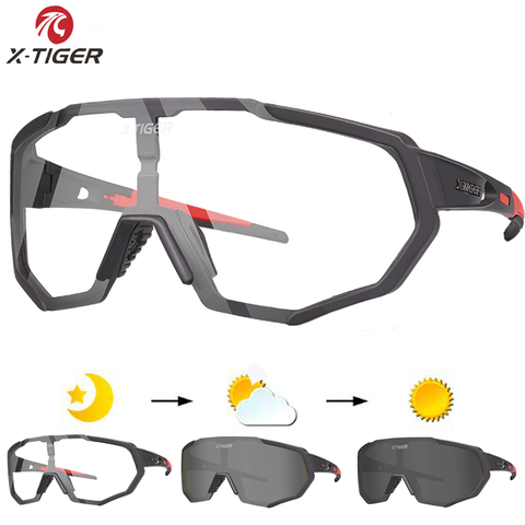 Gafas de sol polarizadas fotocromáticas X-TIGER para ciclismo, deportes al aire libre, gafas de sol para bicicleta MTB, gafas para ciclismo, gafas para Miopía ► Foto 1/6