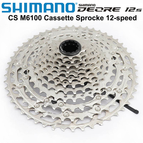 Shimano-Cassette de CS-M6100 Deore M6100 para bicicleta de montaña, rueda libre, 12 velocidades, 10-51T, novedad de 2022 ► Foto 1/4