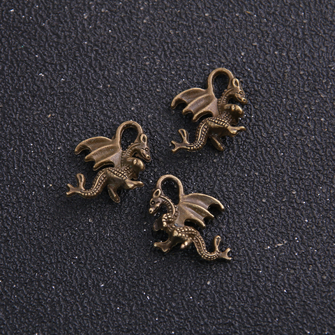 12 Uds. De colgantes de Metal antiguo de aleación de bronce de 15x21mm, colgantes de animales de gragón para fabricación de joyería DIY artesanal hecho a mano ► Foto 1/3