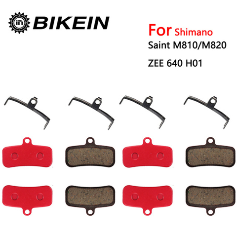 BIKEIN 4 pares (8 piezas) Mtb freno de disco de bicicleta almohadillas traje para Shimano Saint M810 M820 ZEE 640 H01 cerámica MTB pastilla de freno hidráulico ► Foto 1/6