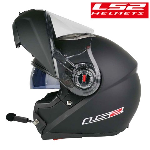 LS2 FF370 Casco motocicleta Modular auriculares Bluetooth con abatible hacia arriba hombre intercomunicador kask Capacete con doble Visor de carreras Casco Moto ► Foto 1/6