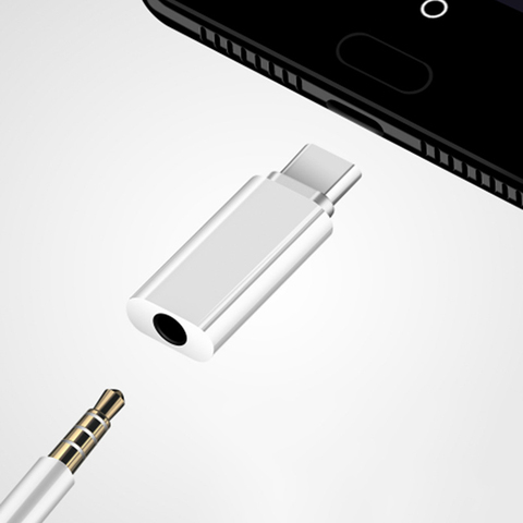 Convertidor de conector tipo C a 3,5mm, Cable adaptador de Audio para auriculares tipo C a 3,5mm, Cable auxiliar para auriculares para Huawei P20 Lite Mate 20 ► Foto 1/4