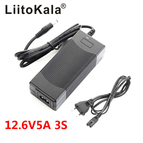 Alta calidad 12.6 V 1a cargador de batería de litio del polímero, 12.6 V Adaptadores de corriente cargador 12.6v1a, lleno de luces cambian ► Foto 1/3