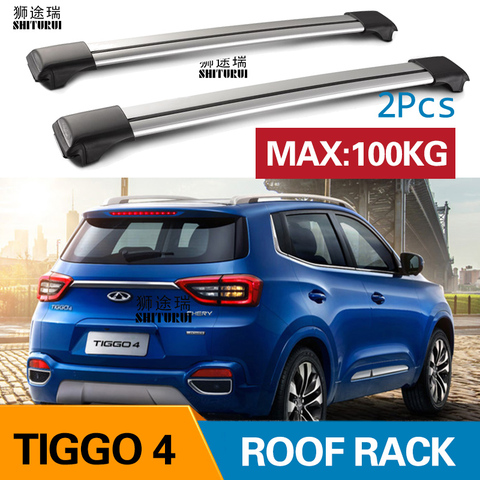 2 uds barras de techo para CHERY TIGGO 5x | TIGGO 4 2017-2022 de aleación de aluminio de barras laterales Baca de barras cruzadas equipaje carga 100KG SUV ► Foto 1/5