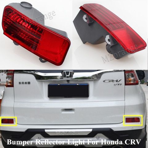 MZORANGE-Reflector de parachoques trasero de coche, luces rojas de alta calidad para Honda CRV 2015 2016, luz antiniebla de freno trasero, estilo de coche ► Foto 1/6