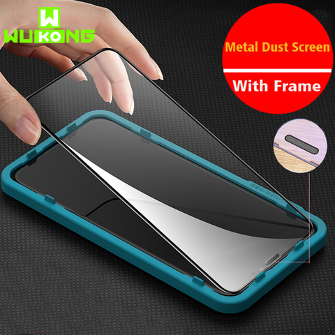 Protector de pantalla de vidrio templado más fuerte para iPhone, 11 Pro Max, iXR, XS Max, con Marco, i12 Mini, para iPhone 12 Pro Max, 10X, nuevo ► Foto 1/6