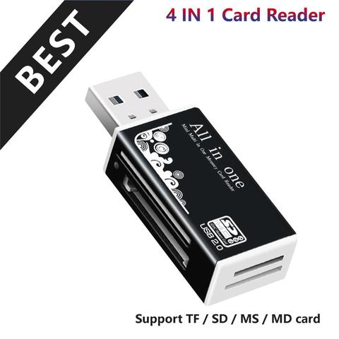 Lector de tarjetas 2 en 1 USB 2,0 de alta velocidad para Micro SD SDXC T-Flash TF adaptador de lector de tarjeta de memoria ► Foto 1/6